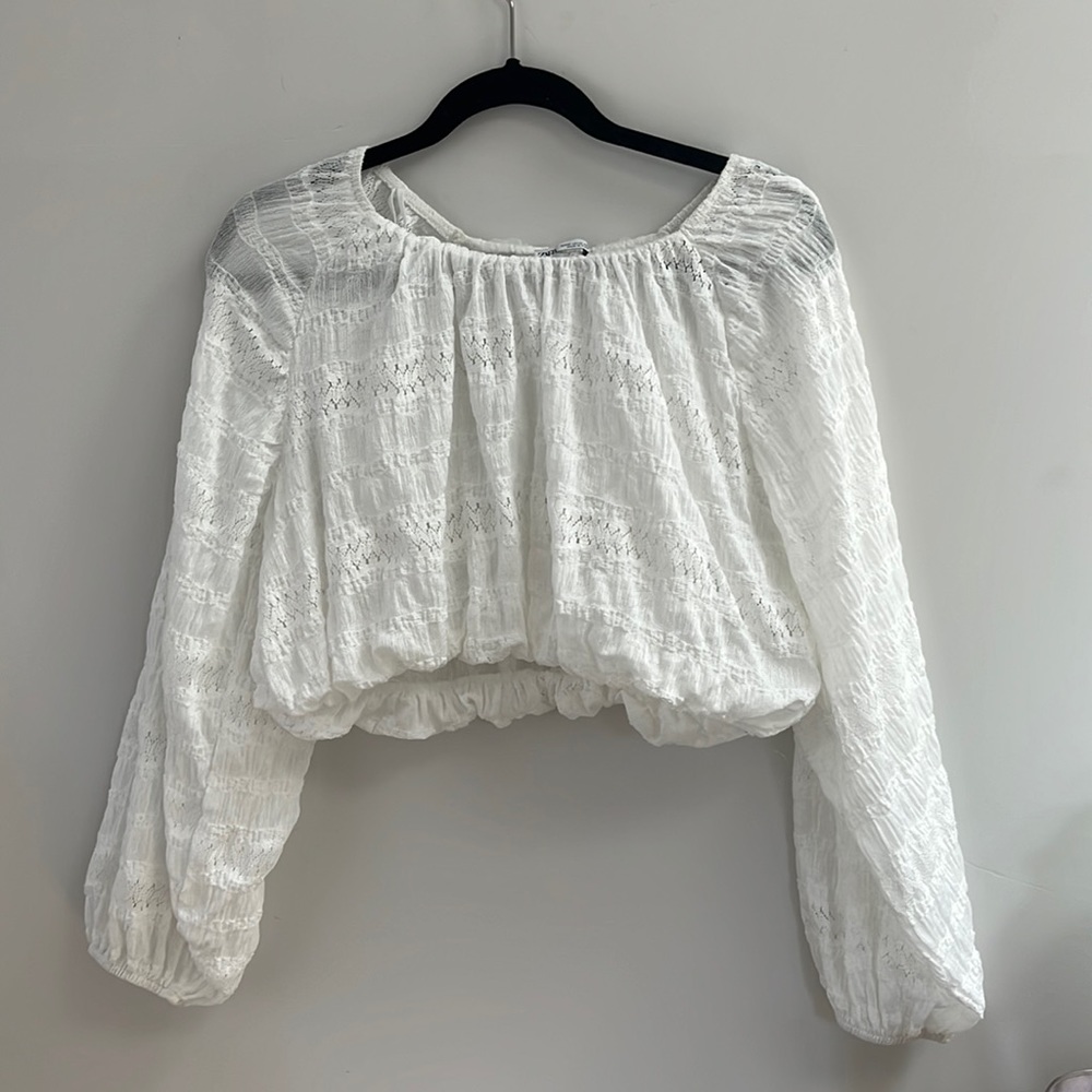 Zara white top